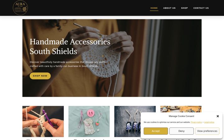 Screenshot of aurabysa.co.uk