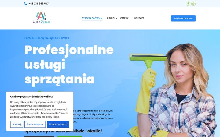 Screenshot of auraclean.pl
