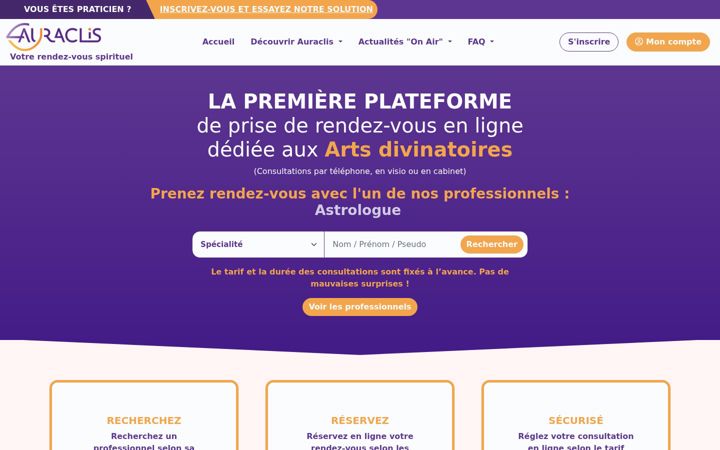 Screenshot di auraclis.fr