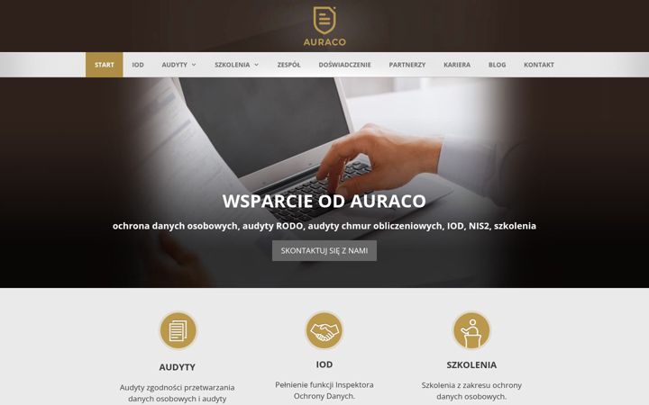 Screenshot of auraco.pl