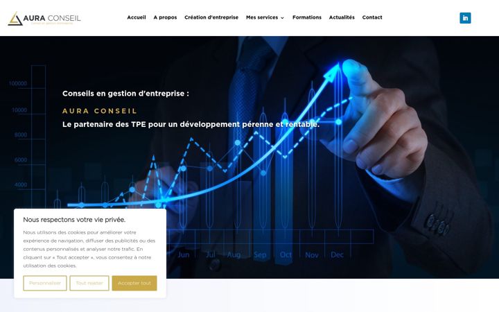 Screenshot von auraconseil.com