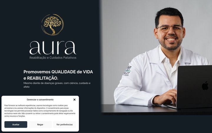 Screenshot of auracuidadospaliativos.com
