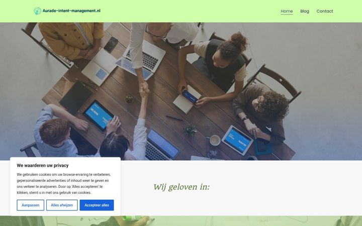 Screenshot von aurade-intent-management.nl