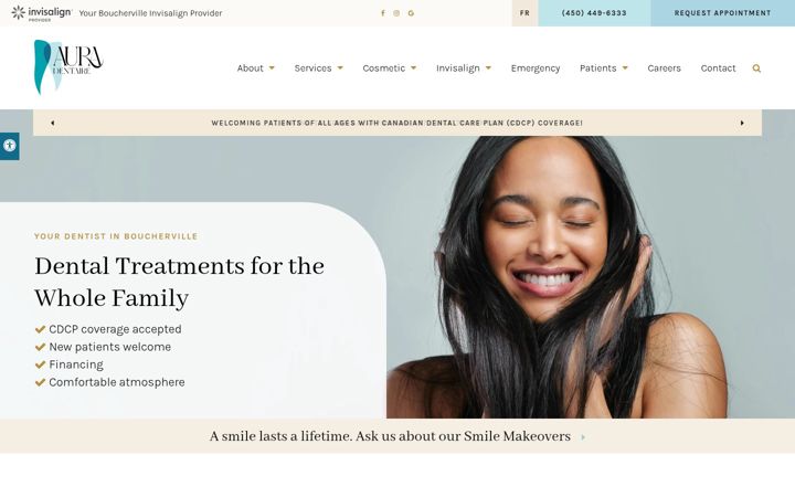 Screenshot of auradentaire.com