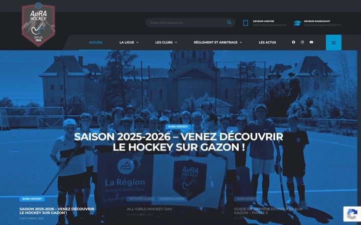 Screenshot van aurahockey.fr