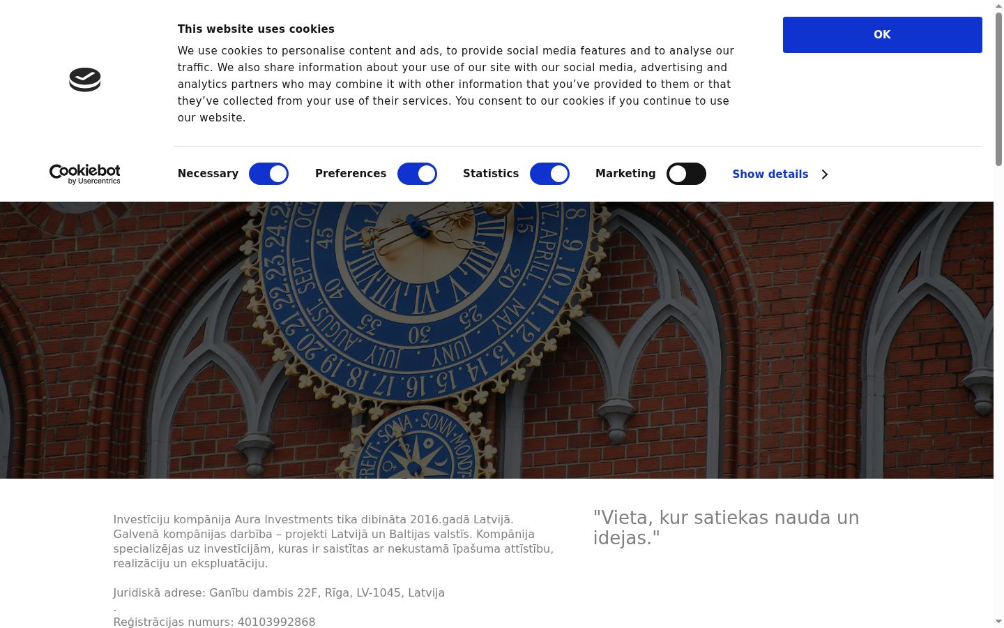 Sutikimo reklamjuostės, rodytos prieš bet kokią sąveiką, ekrano kopija