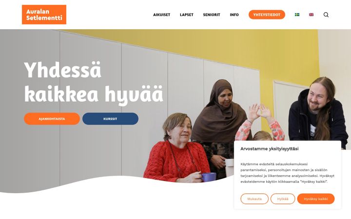 Skærmbillede af aurala.fi