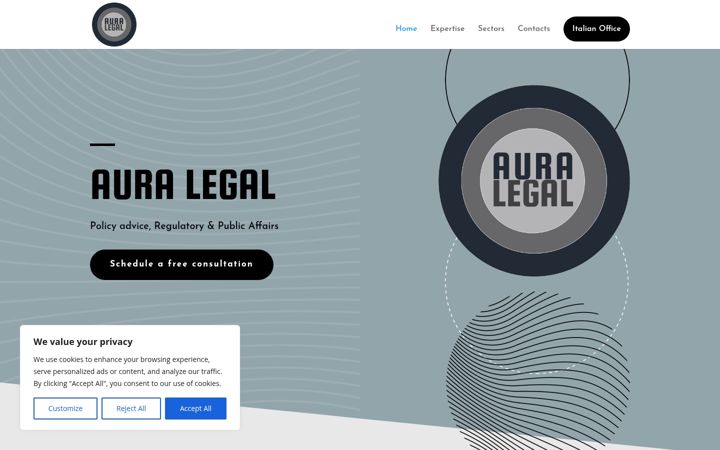 Screenshot του auralegal.eu