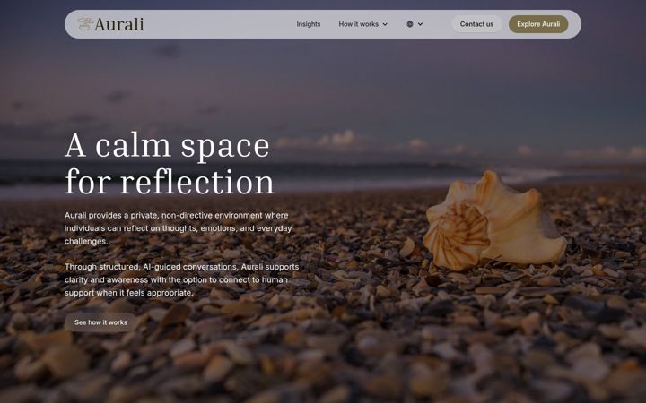 Screenshot of aurali.co
