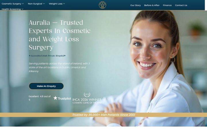 Screenshot of auralia.ie
