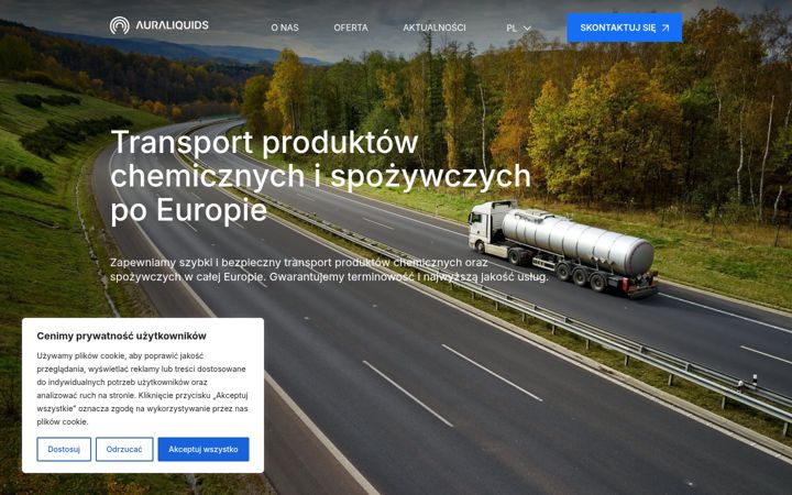 Screenshot of auraliquids.pl