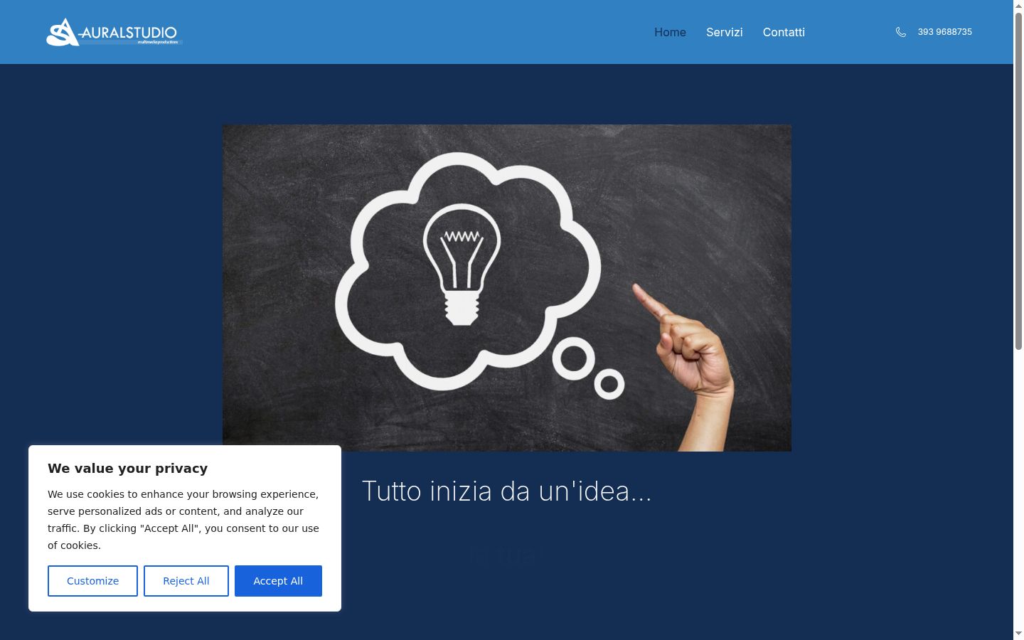 Sutikimo reklamjuostės, rodytos prieš bet kokią sąveiką, ekrano kopija