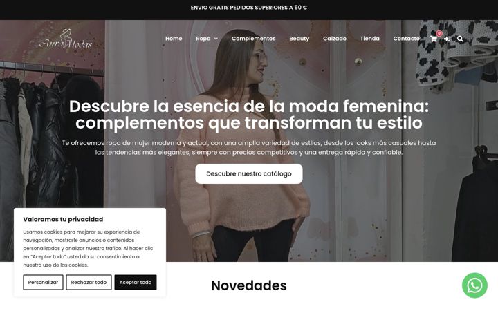 Screenshot of auramodas.com
