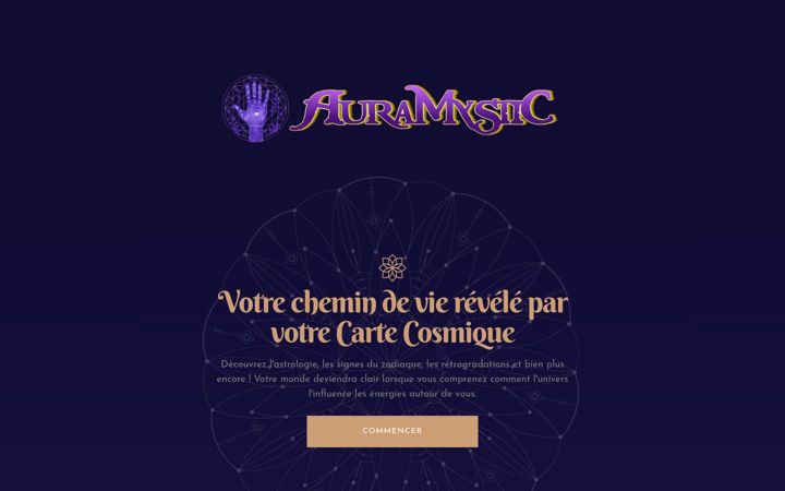 Zrzut ekranu auramystic.com