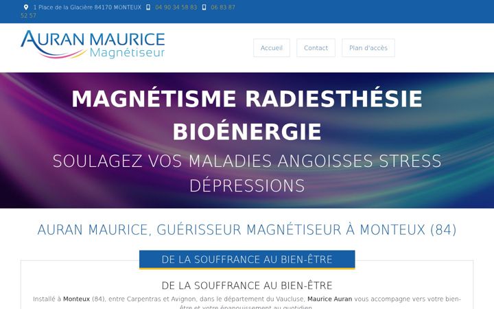 Screenshot of auran-maurice-magnetiseur.fr