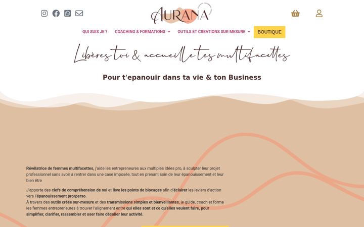 Screenshot van aurana.fr