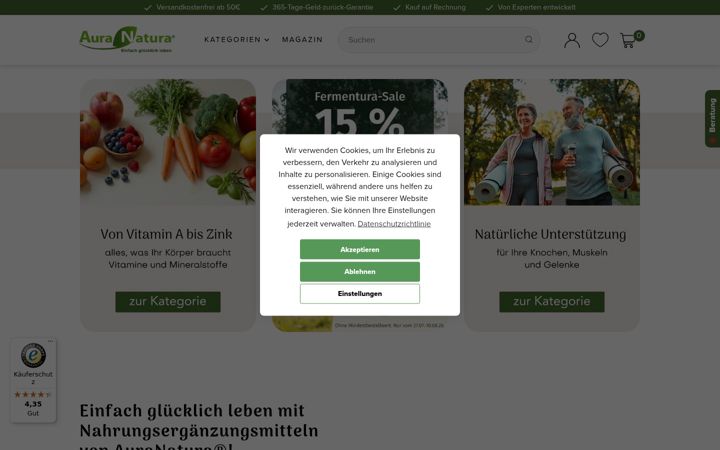 Screenshot of auranatura.com