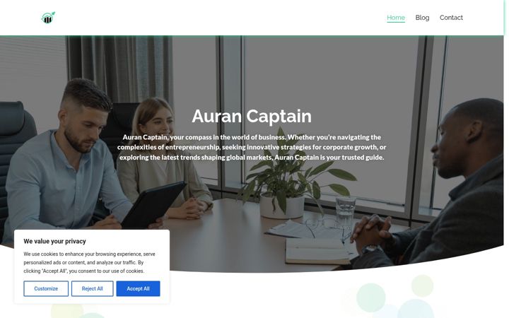 Ekrano kopija aurancaptain.com