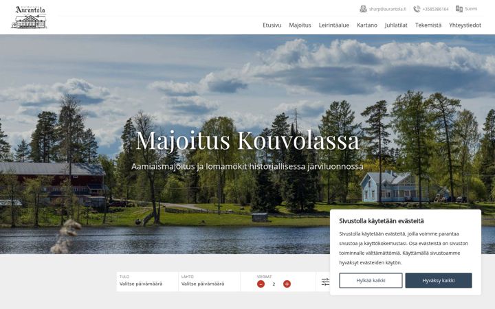 Ekrano kopija aurantola.fi
