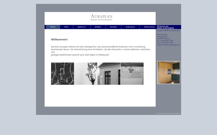 Screenshot of auraplan.de