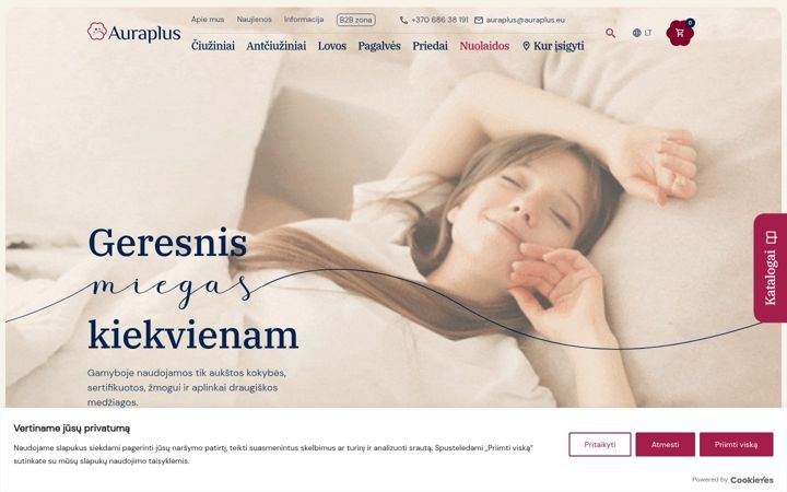 Screenshot of auraplus.eu