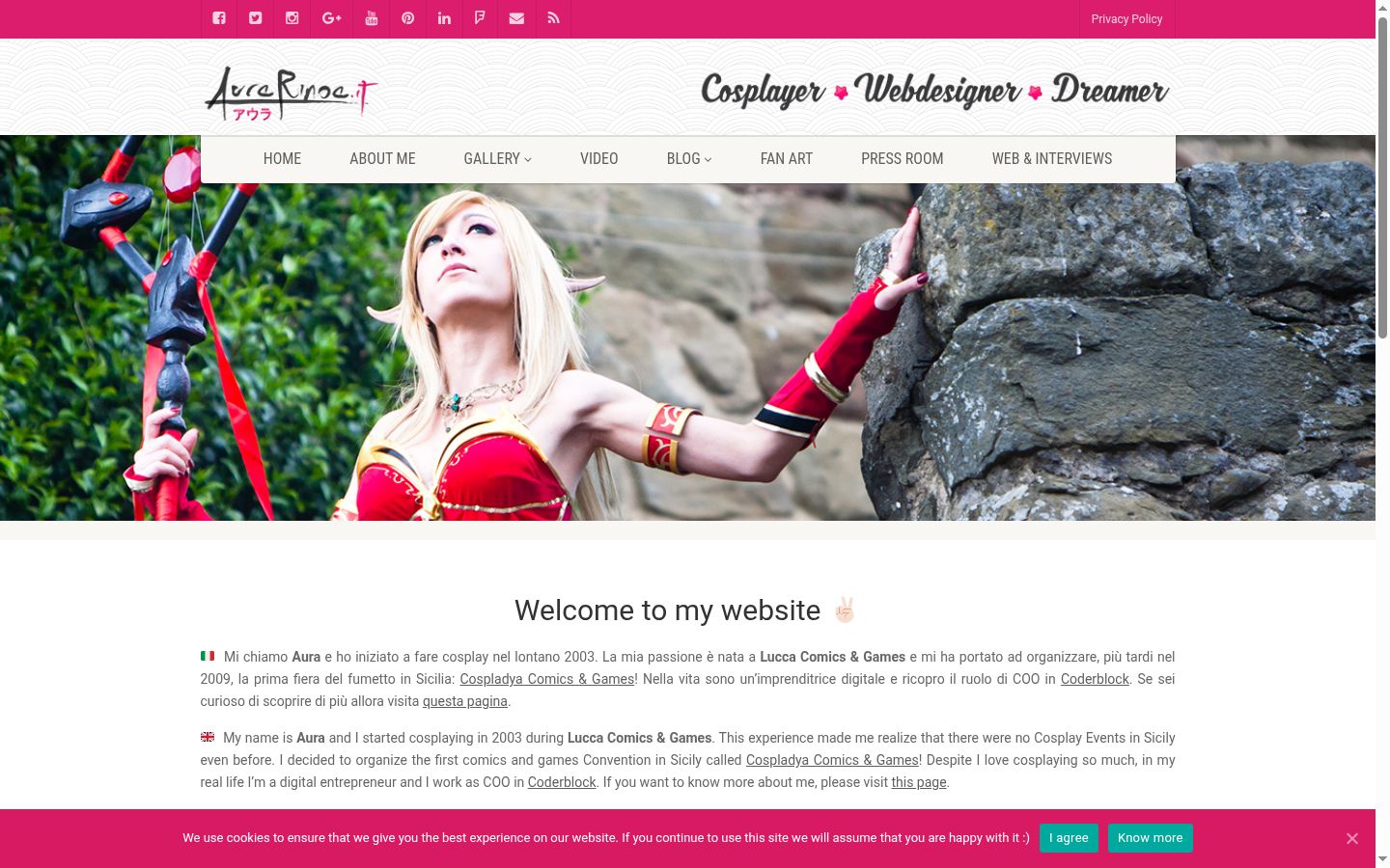 Screenshot of the consent banner shown before any interaction