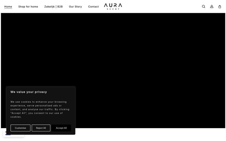 Screenshot van aurascent.nl