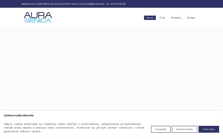 Screenshot van aurasenica.sk