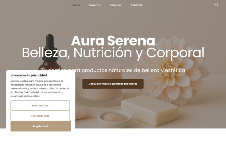 Screenshot of auraserenanatural.com