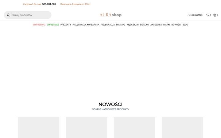 Screenshot of aurashop.pl