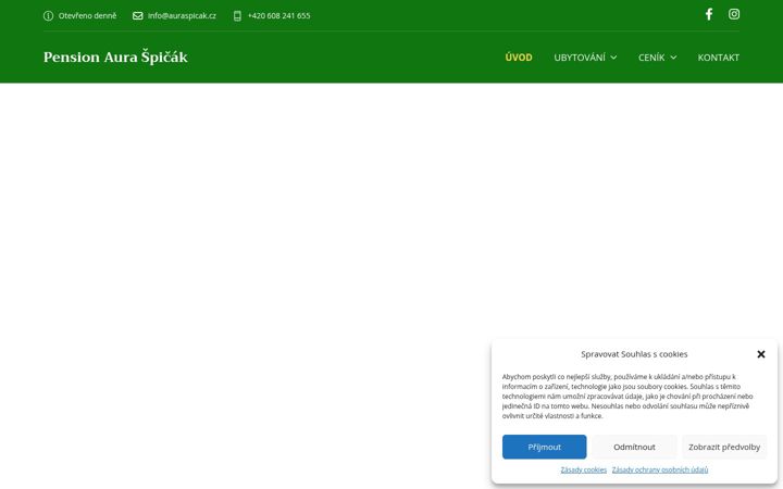 Screenshot van auraspicak.cz