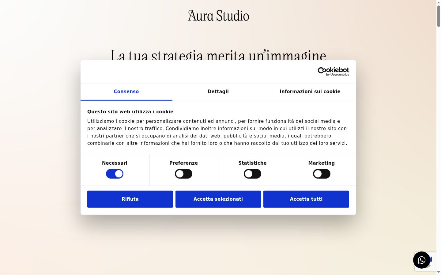 Screenshot of the consent banner shown before any interaction