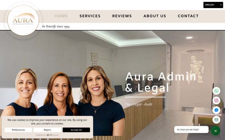 Screenshot of auratenerife.com