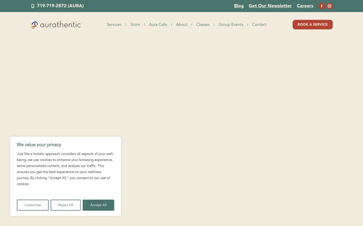 Screenshot of aurathentic.com