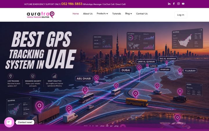 Screenshot of auratraq.ae