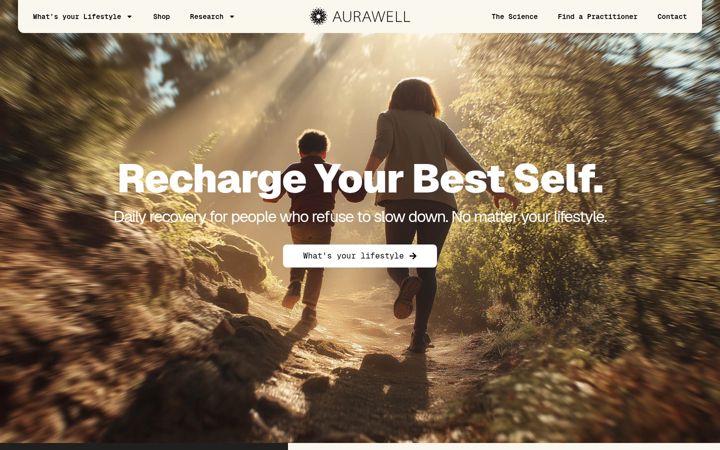 Екранна снимка на aurawell.com
