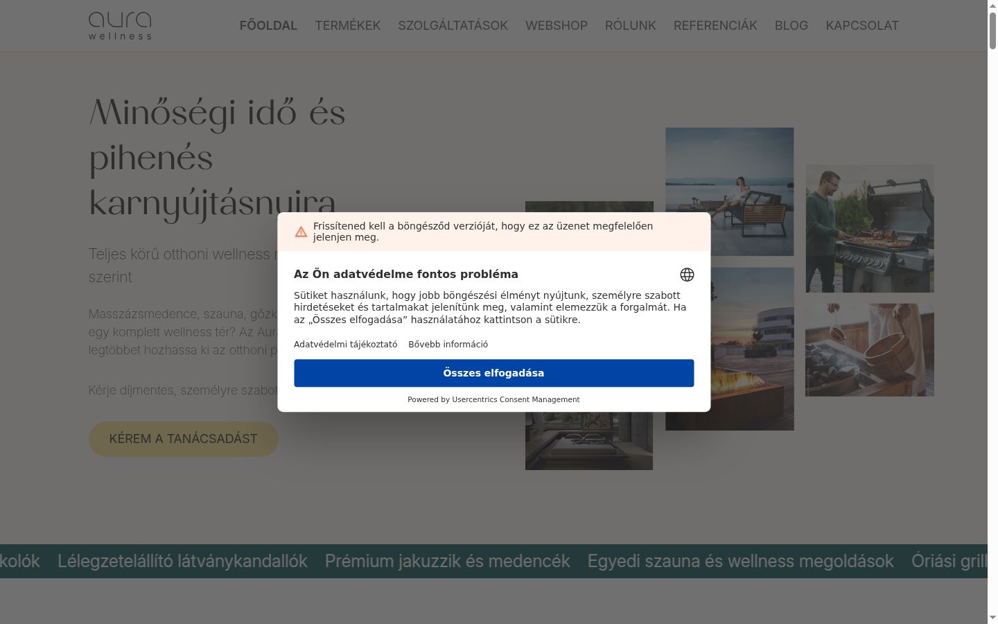 Zrzut ekranu banera zgody wyświetlanego przed jakąkolwiek interakcją