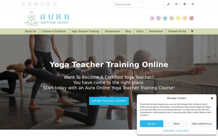 Екранна снимка на aurawellnesscenter.com