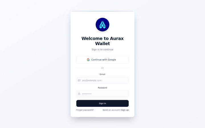 Screenshot of aurax-app.com