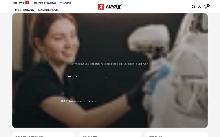 Ekrānuzņēmums no aurax-shop.com