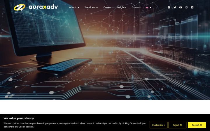 Screenshot of auraxadv.com