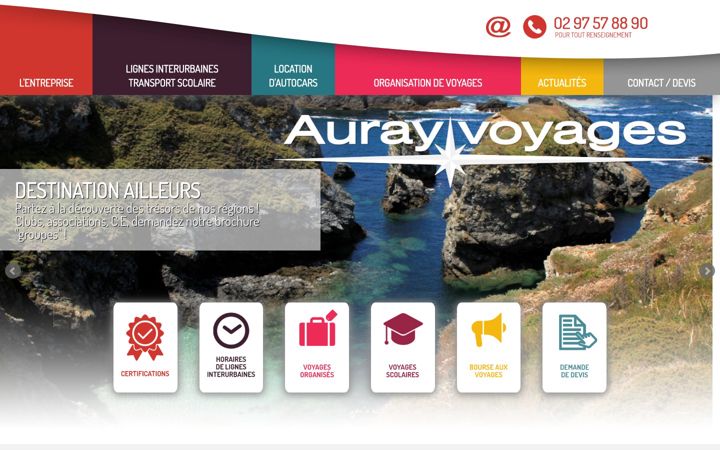 Екранна снимка на auray-voyages.com