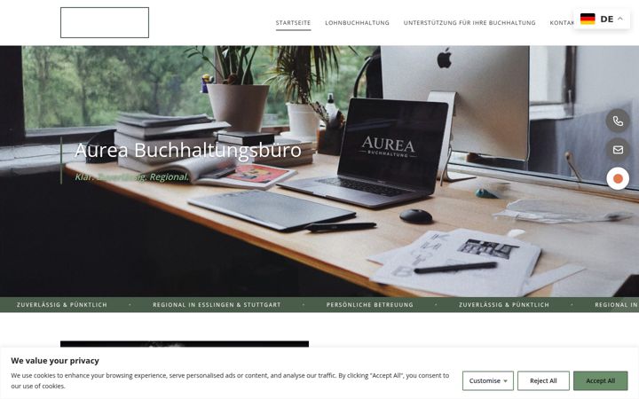 Screenshot of aurea-buchhaltungsbuero.de