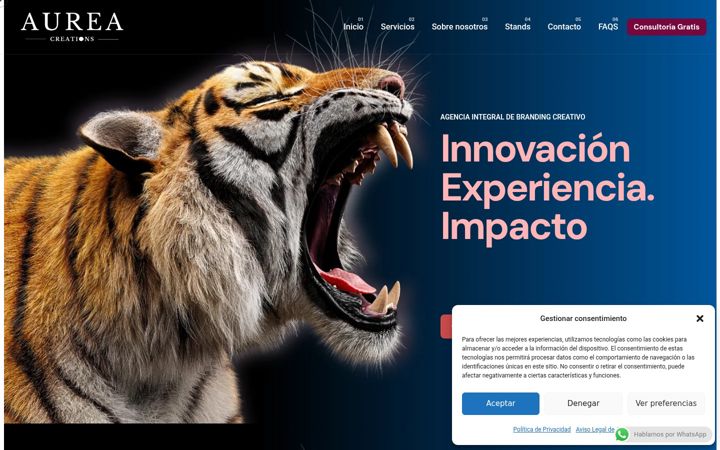 Screenshot of aurea-creations.com