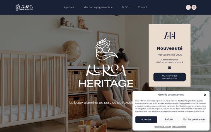 Екранна снимка на aurea-heritage.com