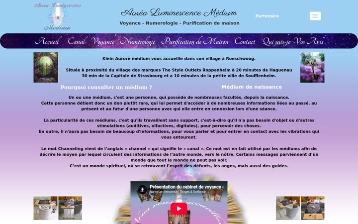 Screenshot of aurea-luminescence-medium.fr