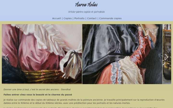Screenshot of aureaaetas.art