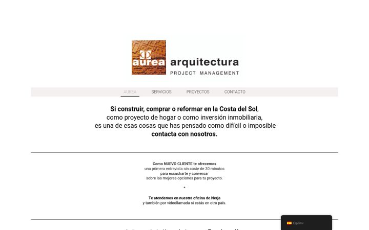 Screenshot of aureaarquitectura.com
