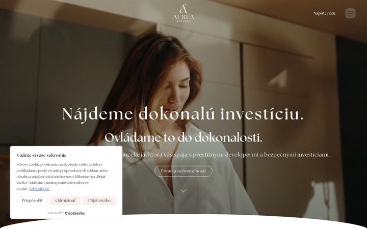 Screenshot of aureaestates.sk