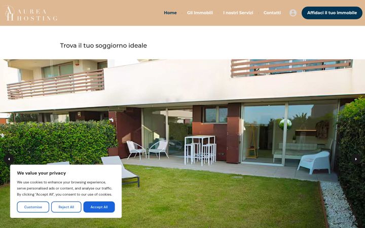 Screenshot von aureahosting.it